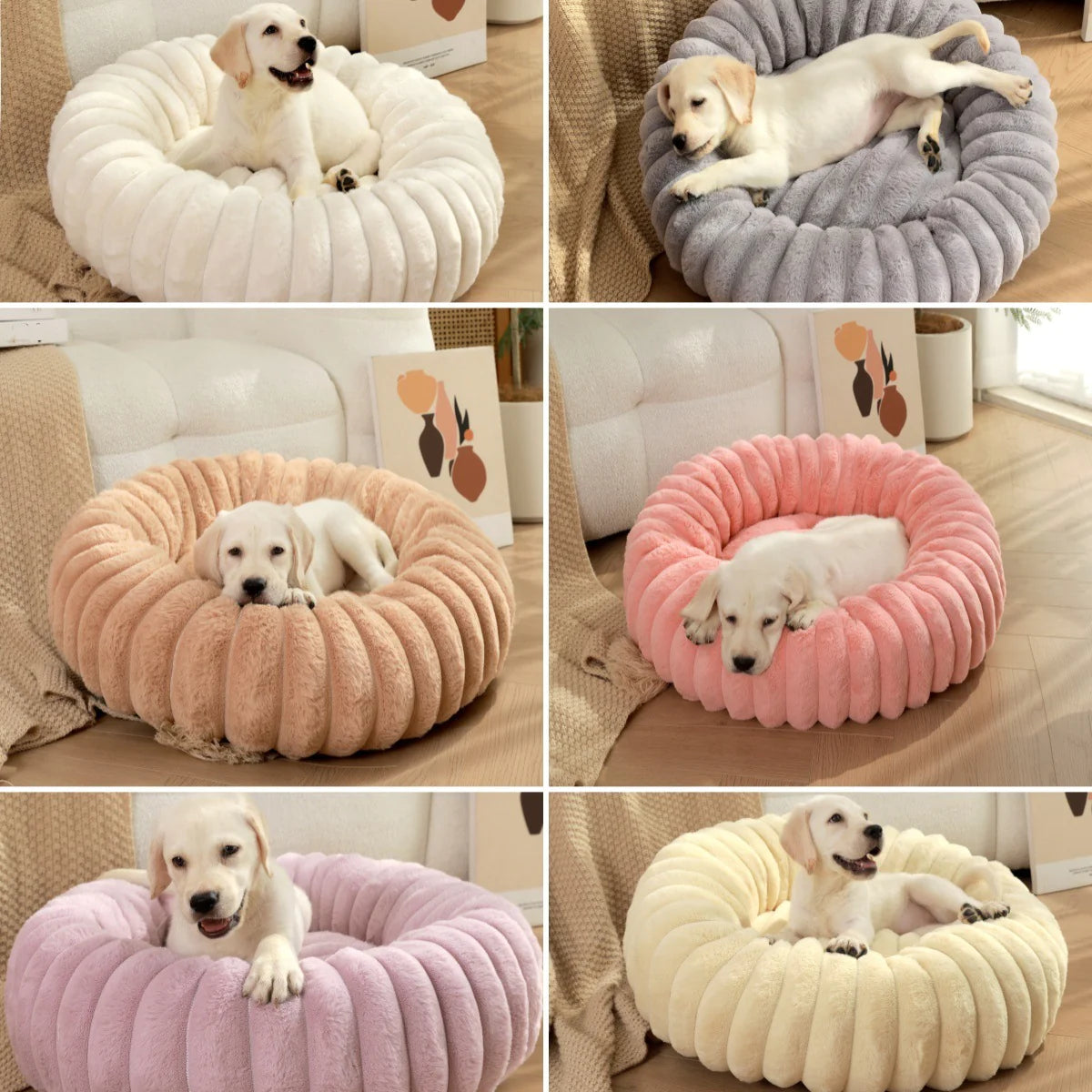Soft Round Kitty & Puppy Nest