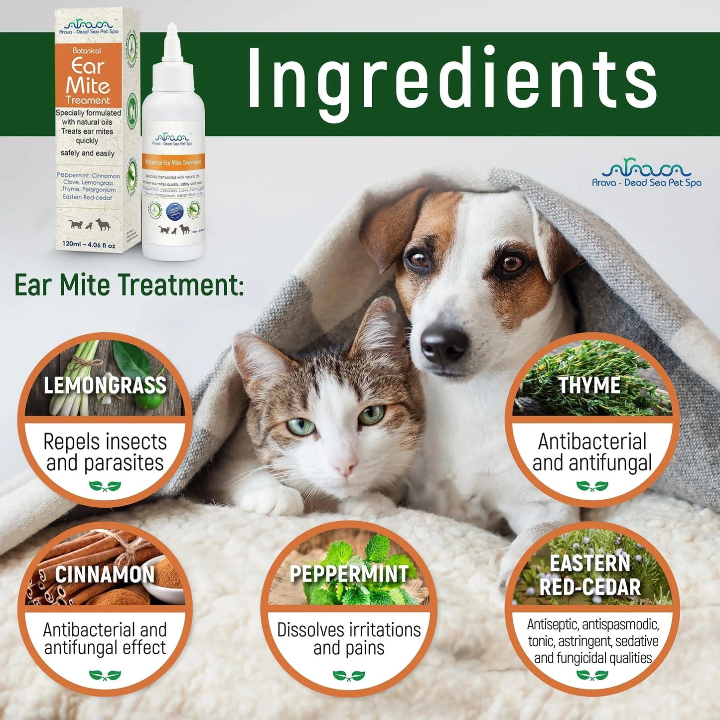 PetPure Ear Mite Solution for Dogs & Cats