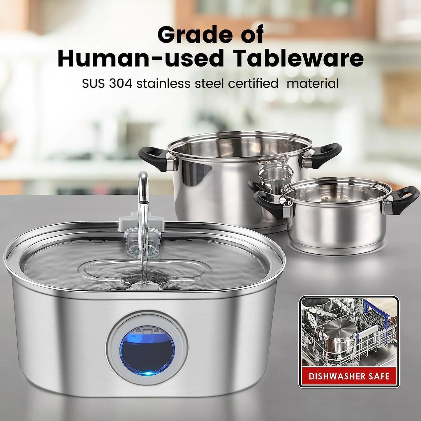EverFresh Stainless Pet Fountain